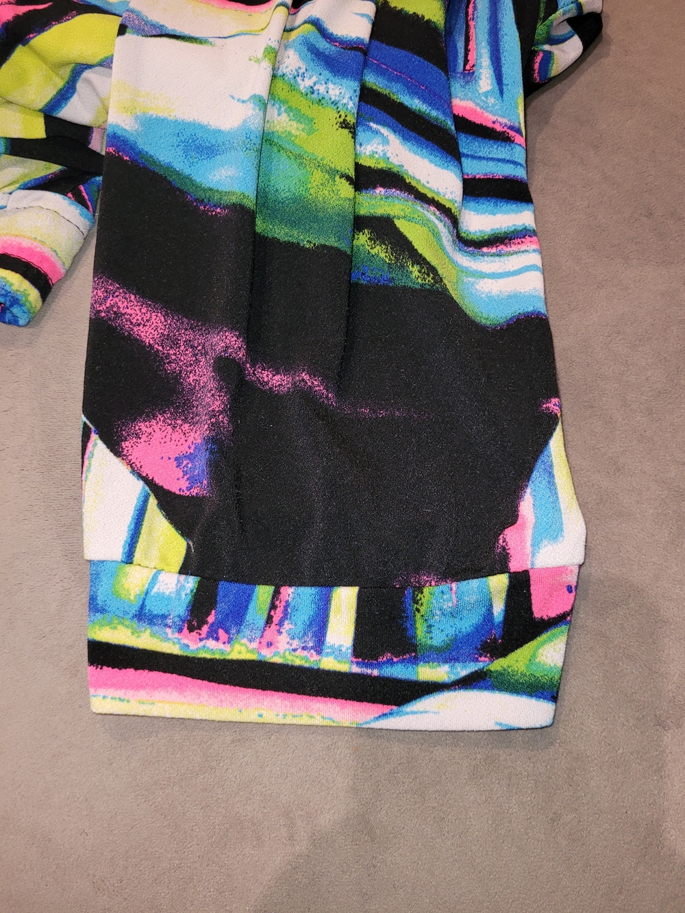 Soho Multicolor Abstract Stripe Drawstring Pants. - Picture 3 of 7